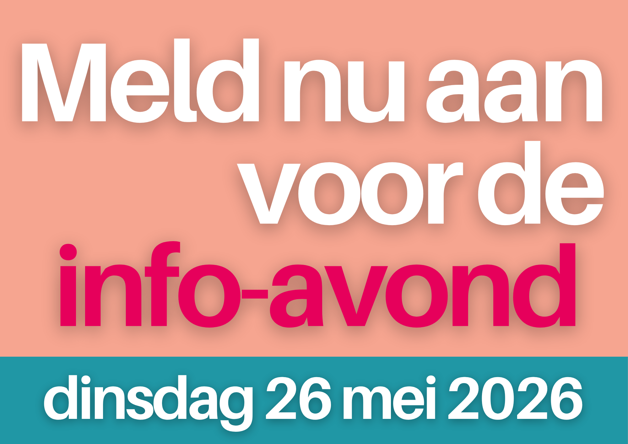 Meld nu aan voor de infoavond voor 12-jarigen